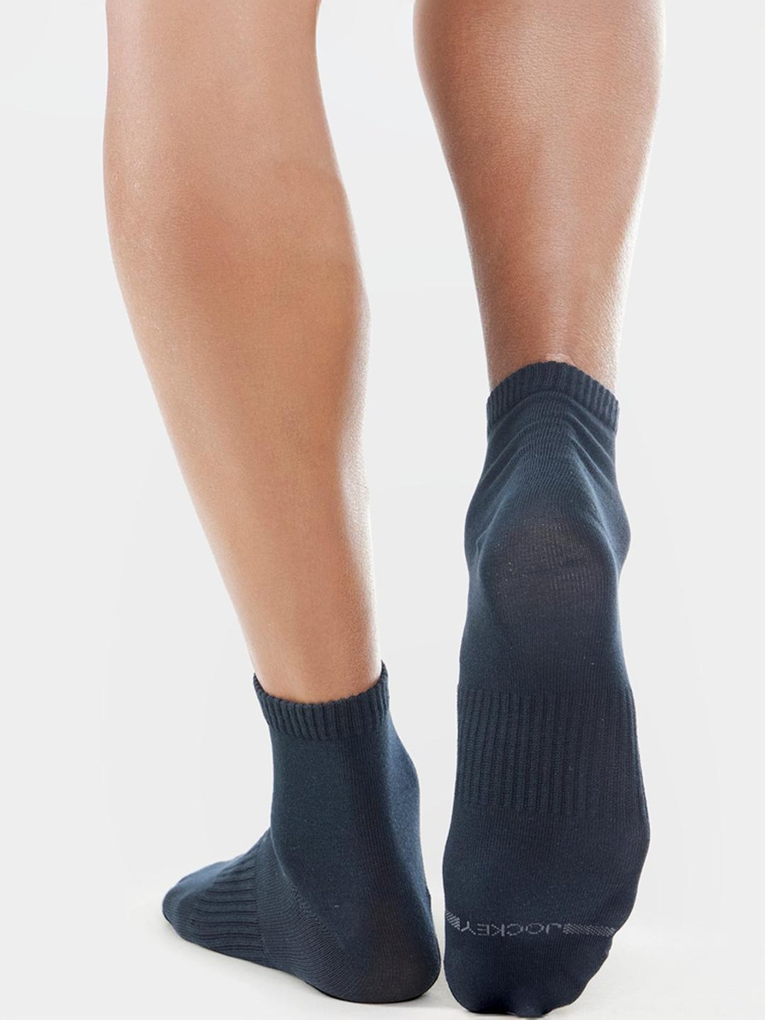 Jockey 7106 Navy & Blue Stretch Cotton Ankle Length Socks with Stay Fresh Treatment - Pack of 2