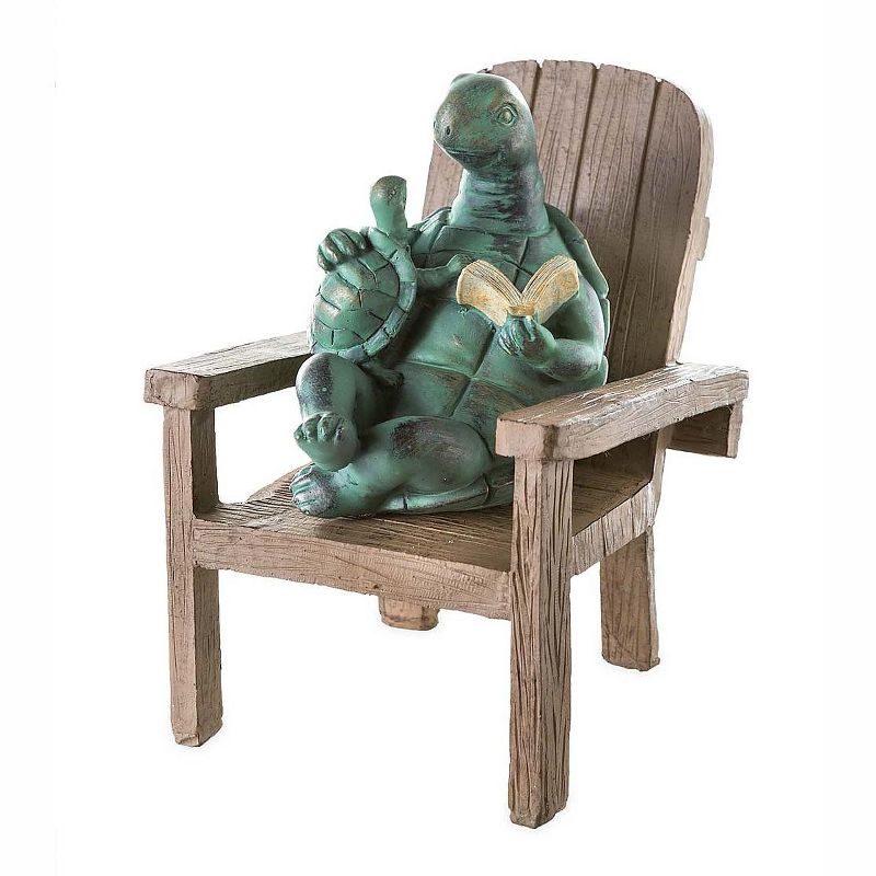 Reading Turtle Garden Statue