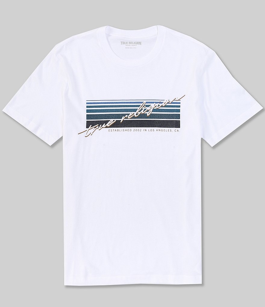 True Religion Cursive Short-Sleeve Graphic T-Shirt