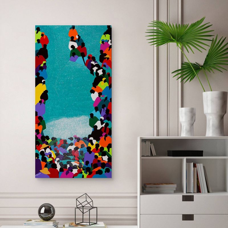 24" x 48" Pilgrimage Saut D'Eau by Synthia Saint James Canvas Art Print - Masterpiece Art Gallery