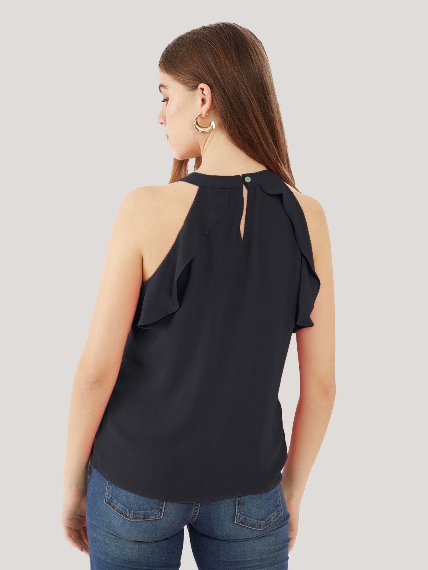Zink London Black Regular Fit Top