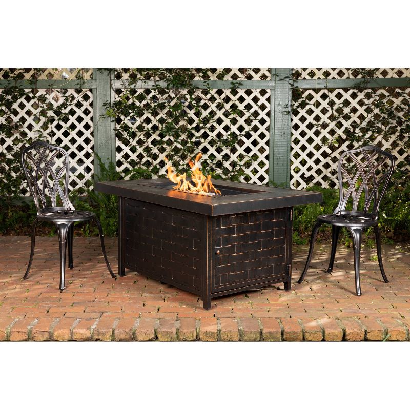 DeckMate 30371 Avondale Outdoor Backyard Patio Portable Steel Fire Bowl Fire Pit, Antiqued Copper Finish