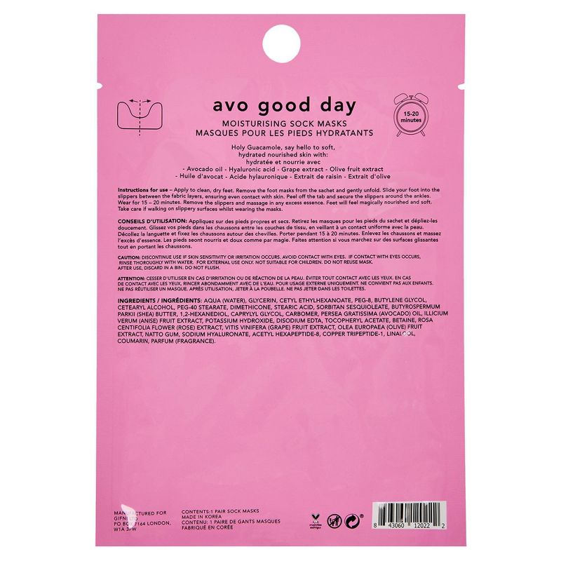 Holler and Glow Avo Good Day Nourishing and Hydrating Foot Mask – 0.61 fl oz