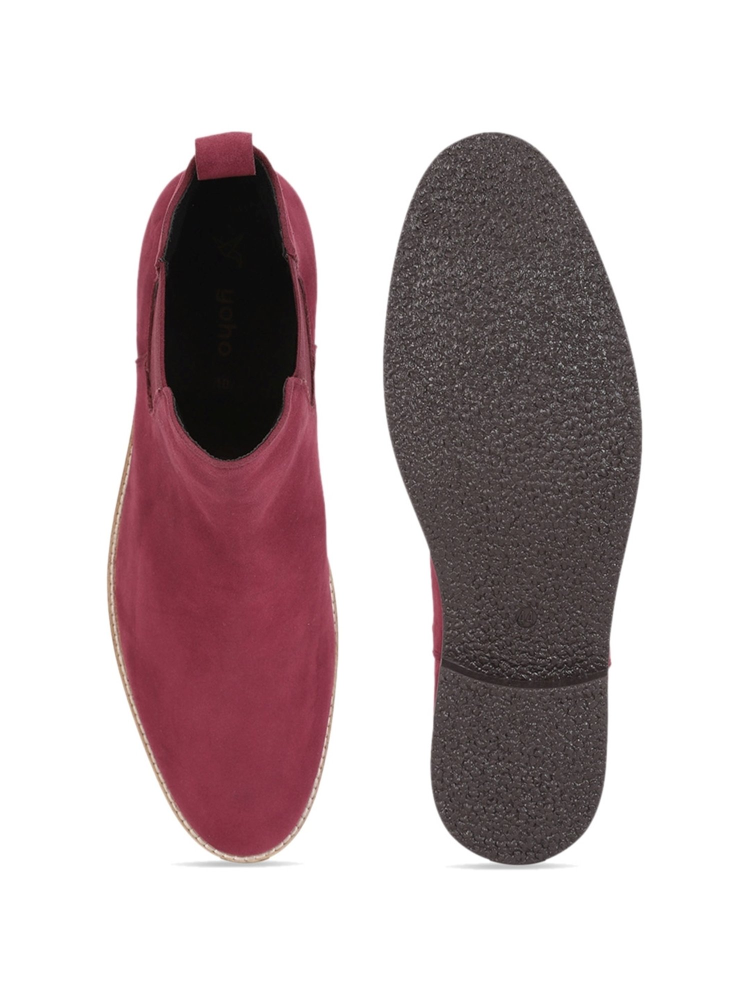 Yoho Men's Burgundy Chelsea Boots