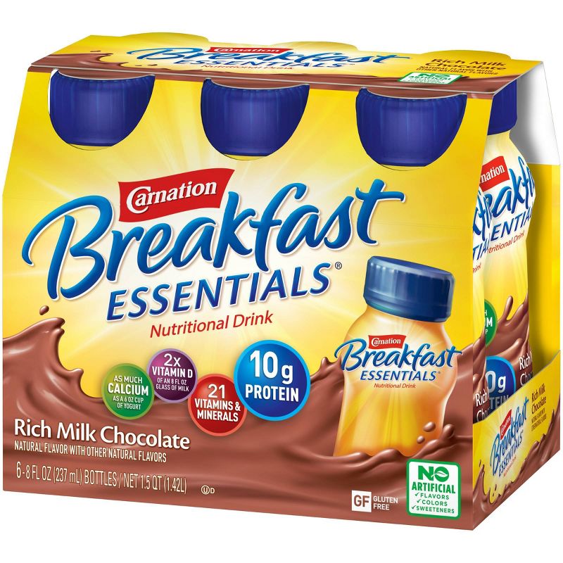 Carnation Breakfast Essentials Ready to Drink Rich Milk Chocolate - 6ct/48oz