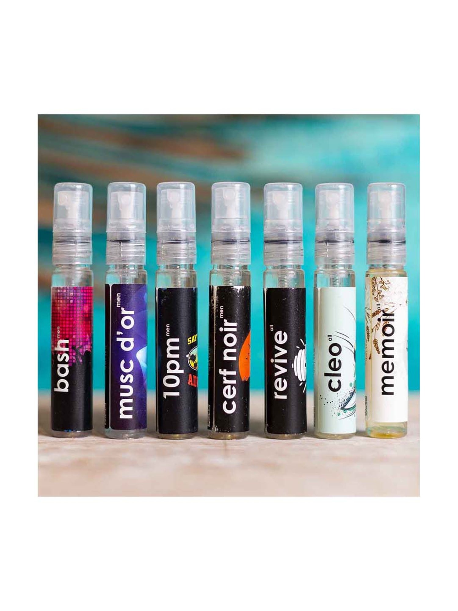 Adiveda Natural Perfume Tester Set of 7 for Men