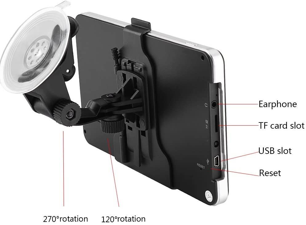 7 Inch Touch Screen GPS Navigation Maps System Device International, GPS Navigator 128M 8GB FM with Lifetime Map Update for Cars Trucks Vehicles(Europe)