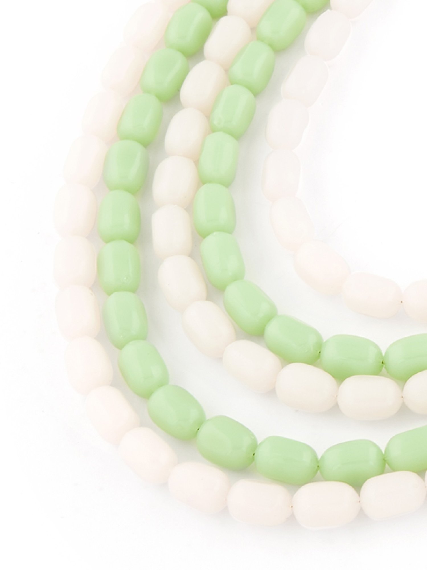 Zaveri Pearls Green Multi Layers Beaded Contemporary Necklace-ZPFK13618