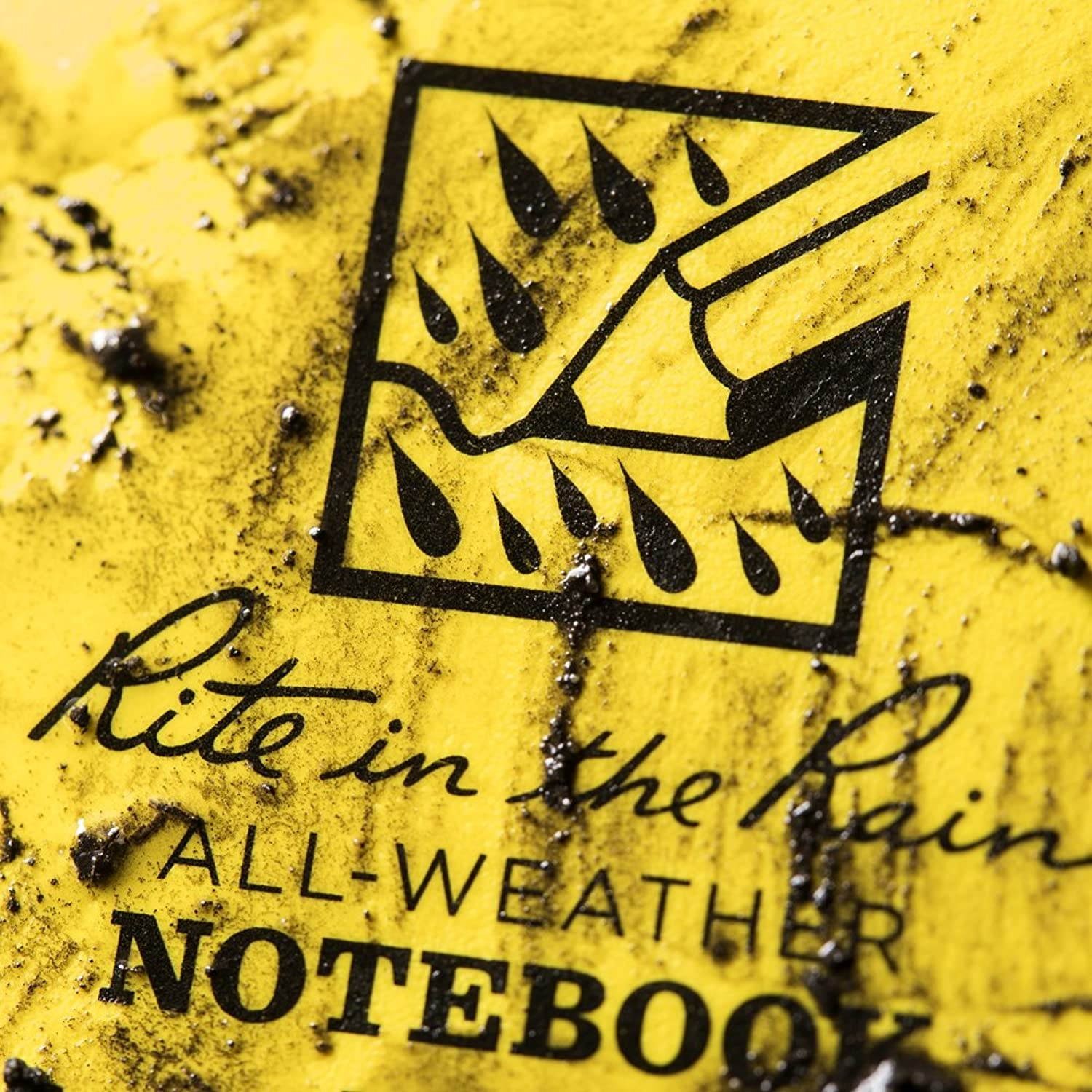 Rite in the Rain 135L All-Weather Top-Spiral Notebook, 3" x 5", Yellow Cover, Universal Pattern (No. 135)