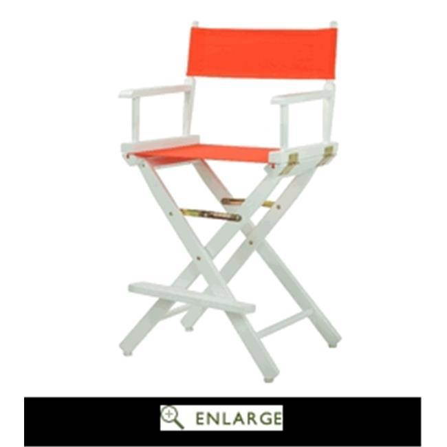 Casual Home 220-01-021-19 24 in. Directors Chair White Frame with Orange Canvas