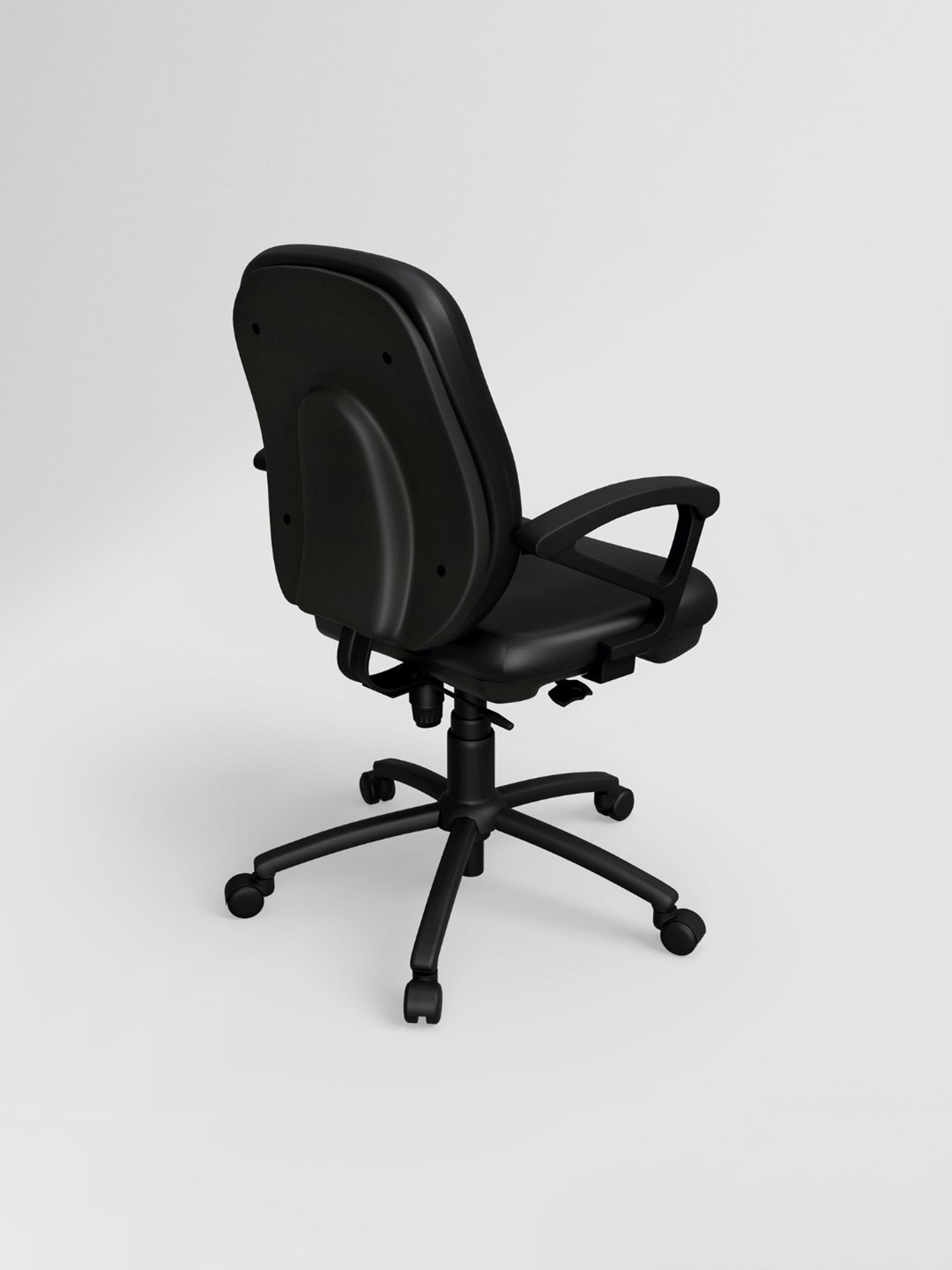 Godrej Interio Virtue Black Mild Steel Leatherette Study Chair