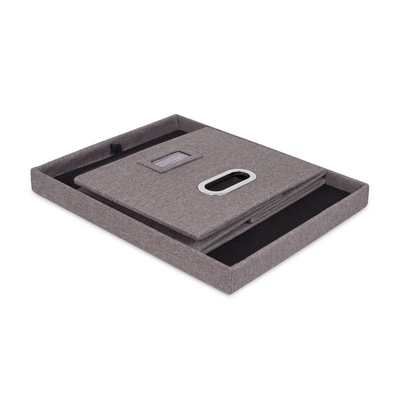 BirdRock Home Set of 2 Linen File Box