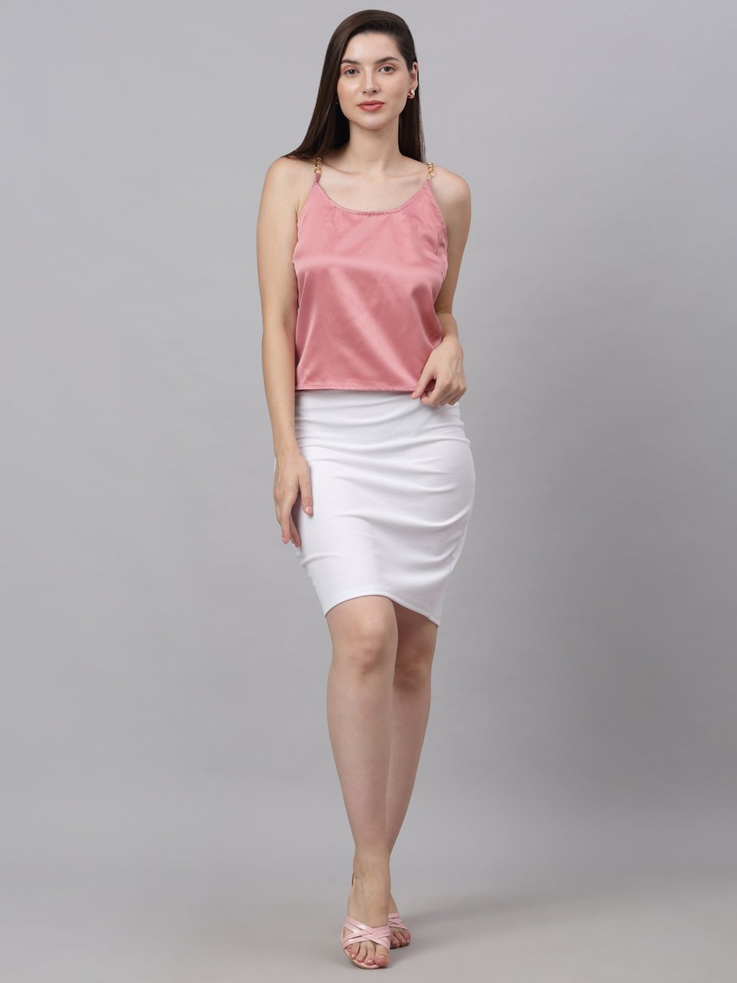 NEUDIS Pink Spaghetti Top