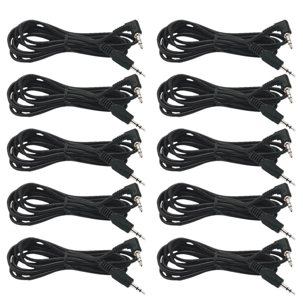 Install Bay 3.5mm Male Right Angle To 3.5mm Male Cable 6 Ft /2M - Pack of 10