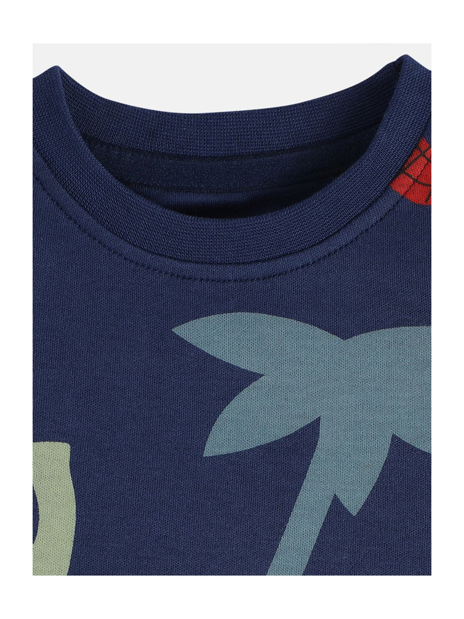 MINIKLUB Boys Navy & White Printed T-Shirt (Pack Of 2)