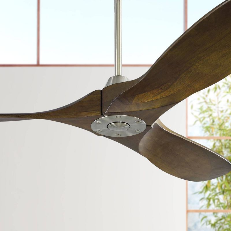 52" Monte Carlo Maverick II Brushed Steel Ceiling Fan