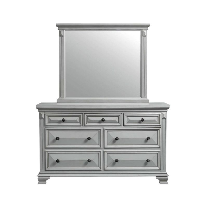 Trent 7 Drawer Dresser with Mirror Gray - Picket House Furnishings
