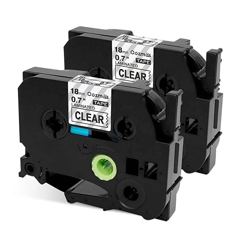 Compatible Label Tape Replacement for TZE141 Black on Clear Standard Laminated Tape 18mm 07 Inch TZE Tape Compatible with Brother Label Maker 2 Pack