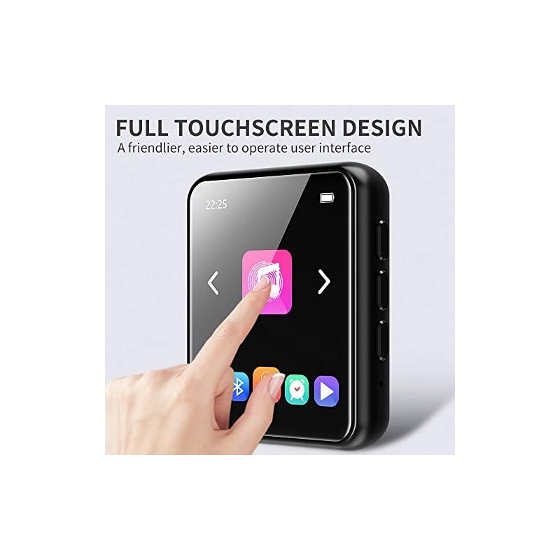 Player Bluetooth 50 Touch Screen Music Player 16GB Portable Player with Speakers high Fidelity Lossless Sound Quality FM Radio Recording eBook 18 inch Screen Player Support 128GB