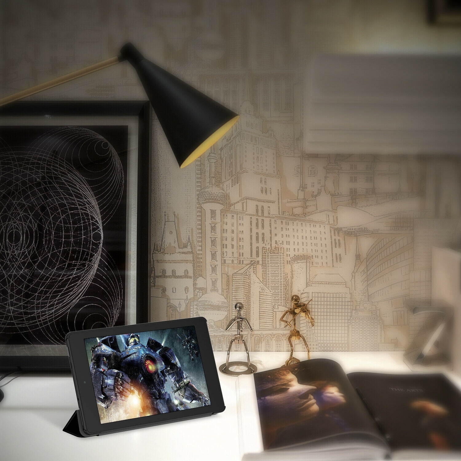 JETech Case for Amazon AII-New Fire 7 2019 Smart Cover Auto Sleep/Wake