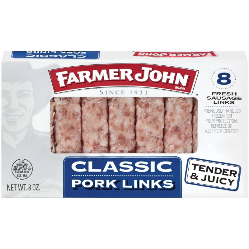 Farmer John Classic Pork Sausage Links - 8oz/8ct