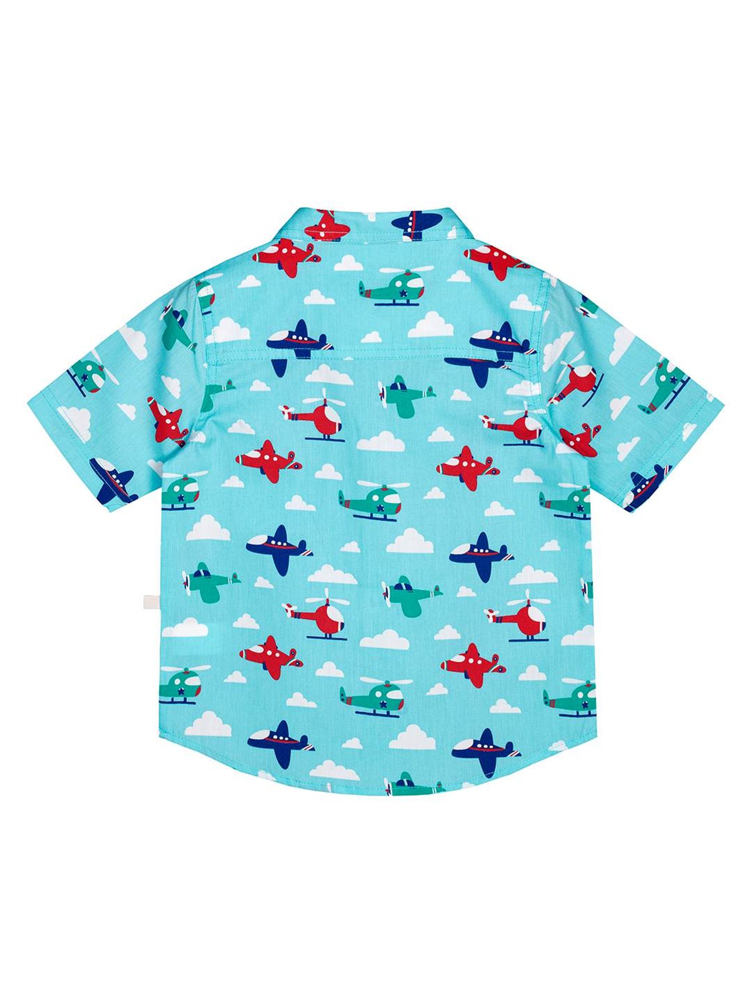 Budding Bees Kids Blue Printed Shirt