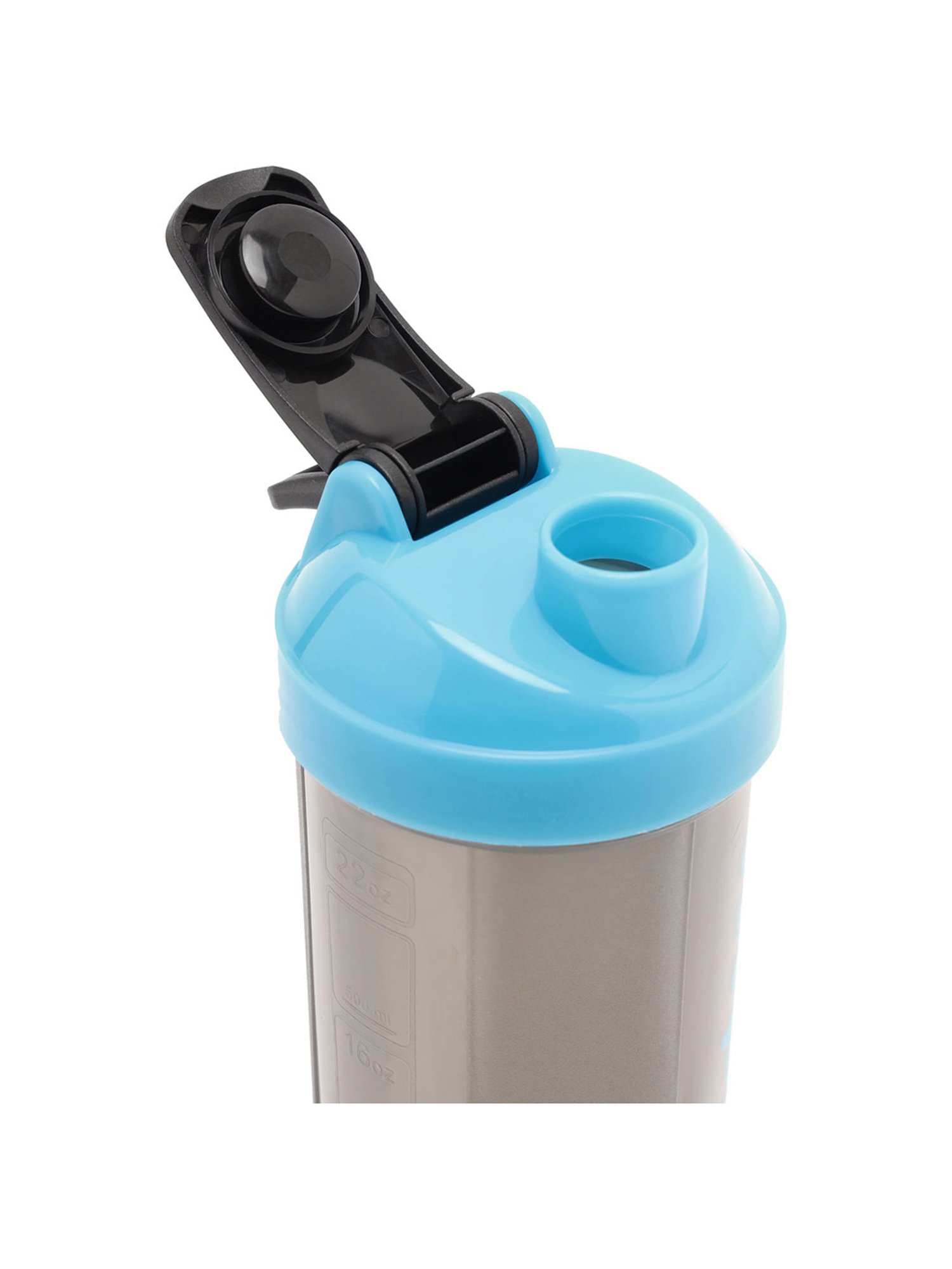 Cultsportone Spill Proof Flip Top Shaker with Blender Ball (Blue)