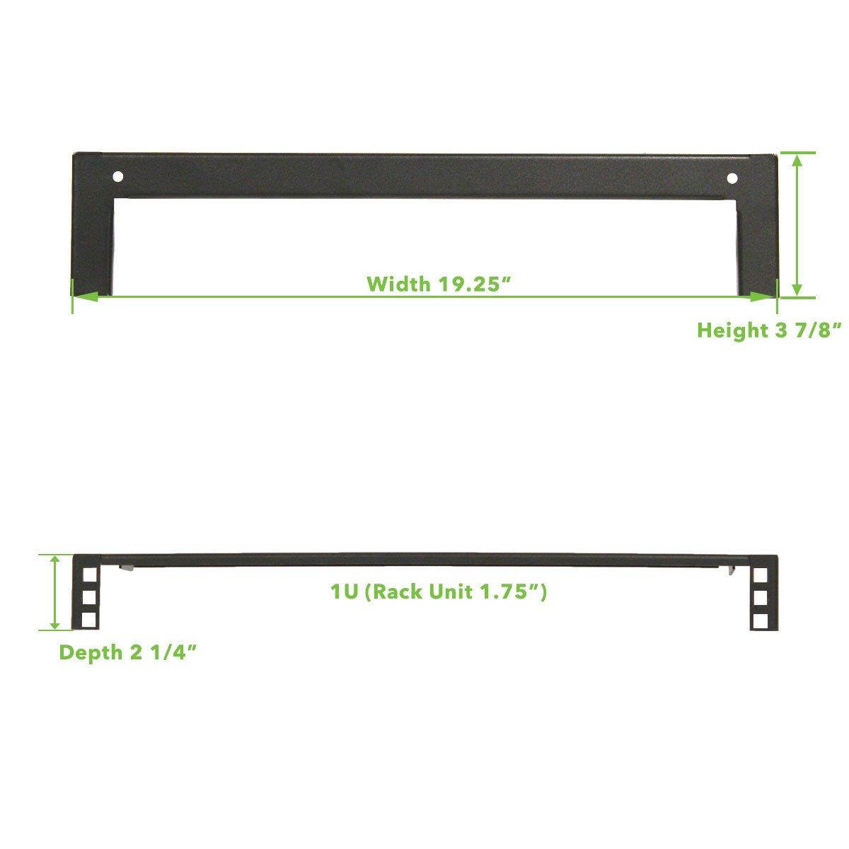 NavePoint 1U 19" Vertical Wall Mount Rack Wall Mountable Server Rack w/Hardware Black