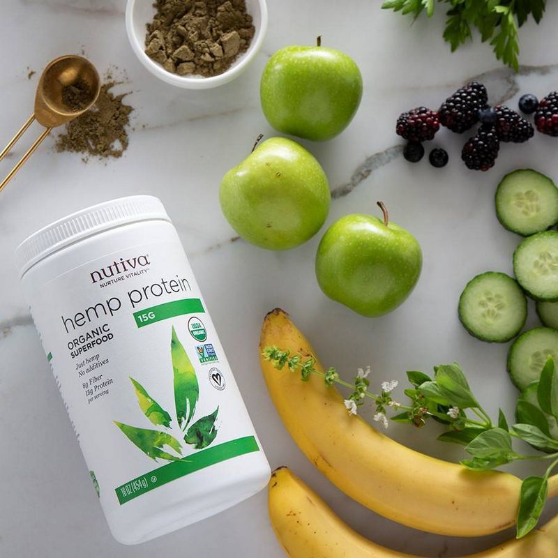 Nutiva Organic Vegan Hemp Protein Powder - 16oz