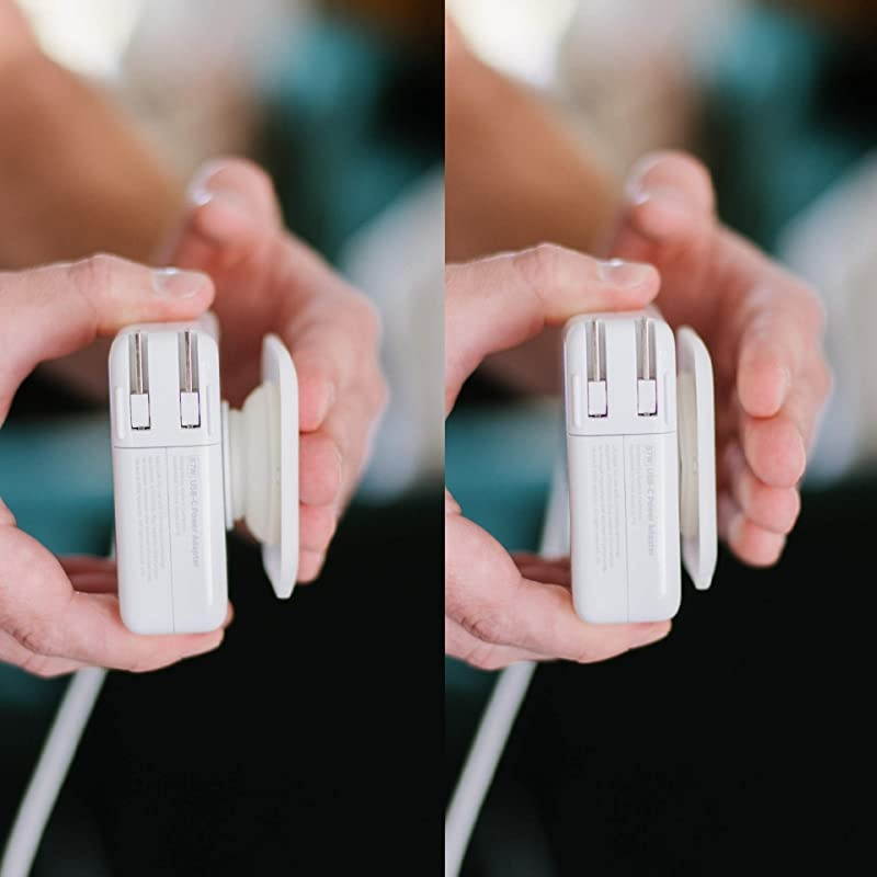 Reel The Side Kick Collapsible Charger Organizer and Travel Accessory Compatible with MacBook and PC charging cords and adapter cable management White