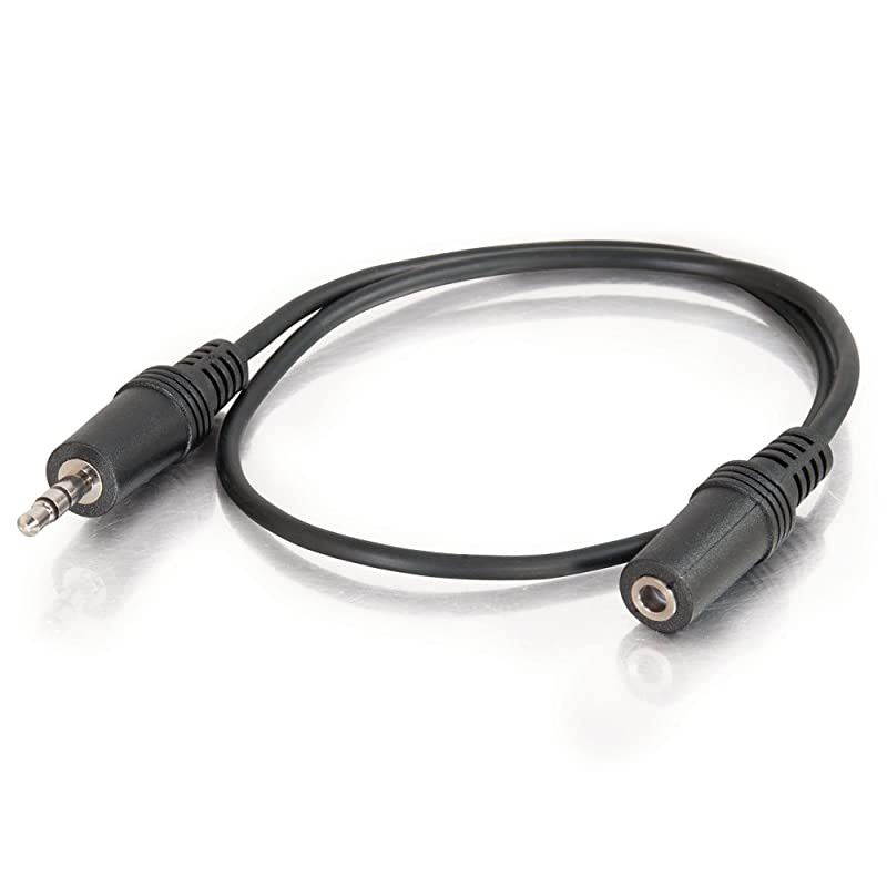 40405 35mm MF Stereo Audio Extension Cable Black 15 feet 045 Meters