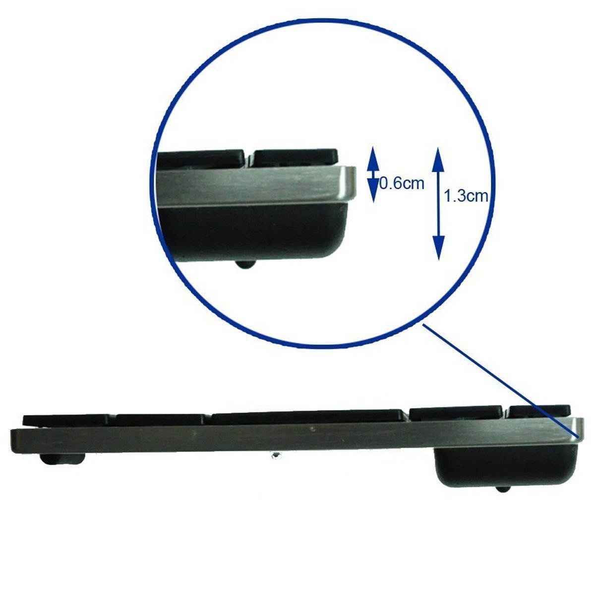 Rii K12 Ultra Slim 2.4GHz Portable Mini Wireless KODI Keyboard With Large Size Touchpad Mouse Stainless Steel Cover And Rechargable Li-ion Battery For PC,Laptop,Raspberry PI 2, MacOS,Linux, HTPC, IPTV