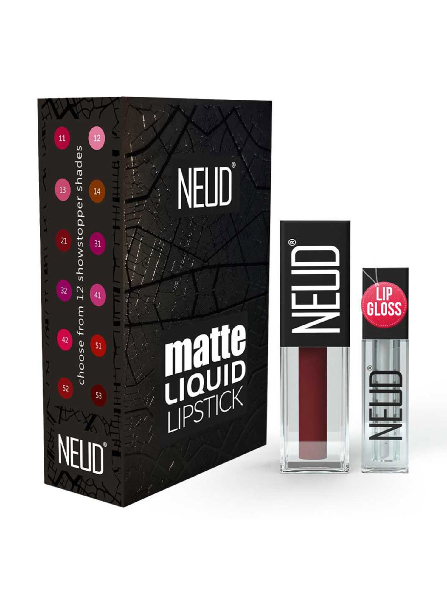 NEUD Matte Liquid Lipstick Mocha Brownie with Free Lip Gloss