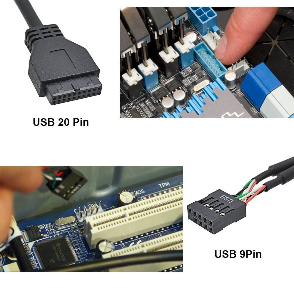 PC computer 3.5 inch Floppy Bay Front Panel 4 Ports USB Hub Splitter,2 Ports USB 3.0 & 2 Ports USB 2.0