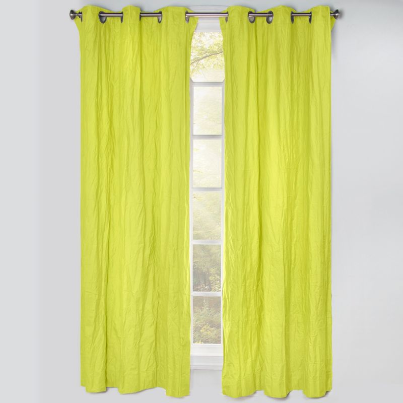 50"x84" Blackout Grommet Curtain Panels Granny Smith Green - Crayola