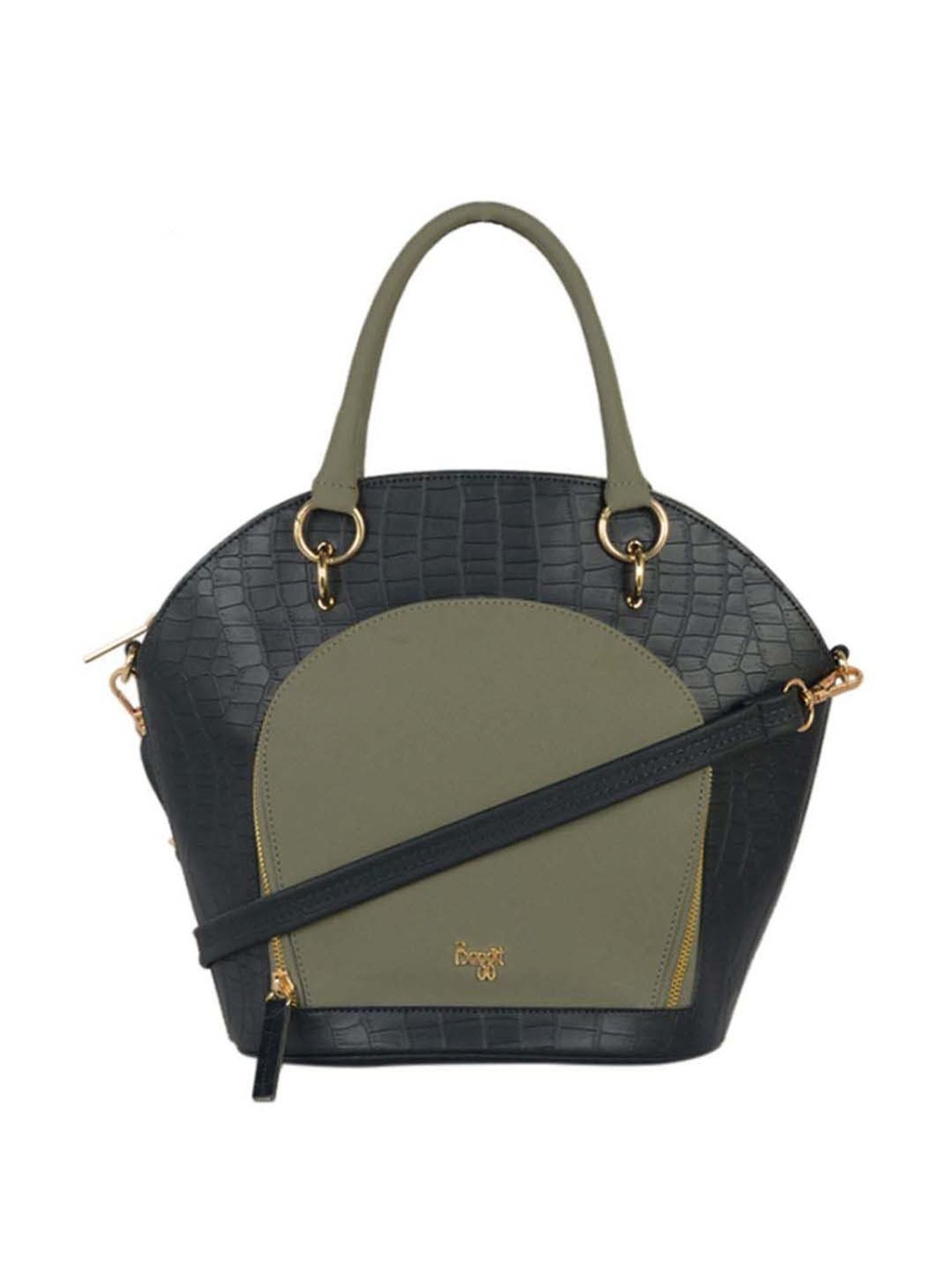 Call It Spring Black Combo Solid Large Tote Handbag