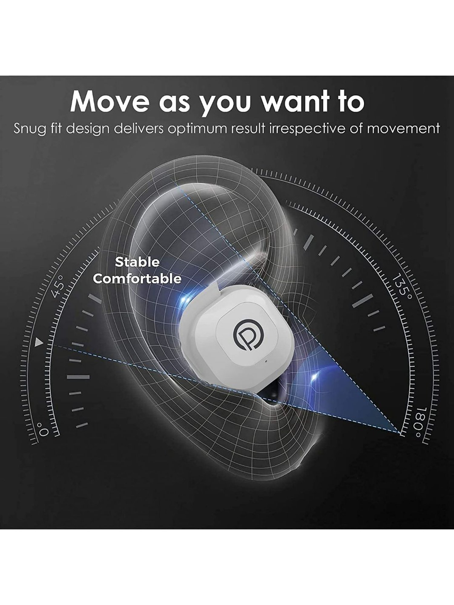 Probus T20 True Wireless (TWS) Bluetooth in-Ear Earbuds with Passive Noise Cancellation (White)