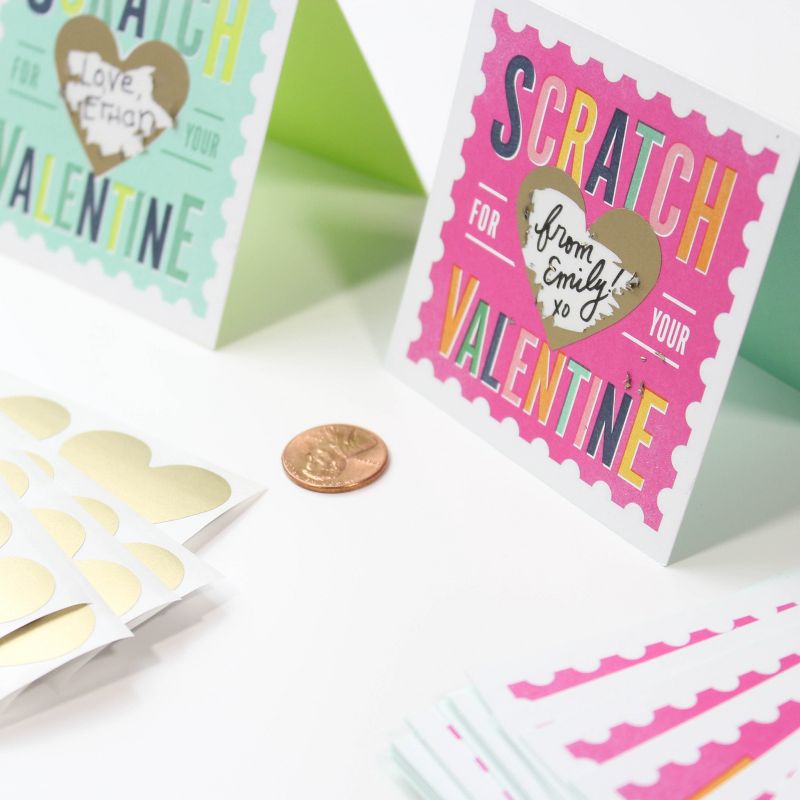 Valentines Scratch-Off Card Pink