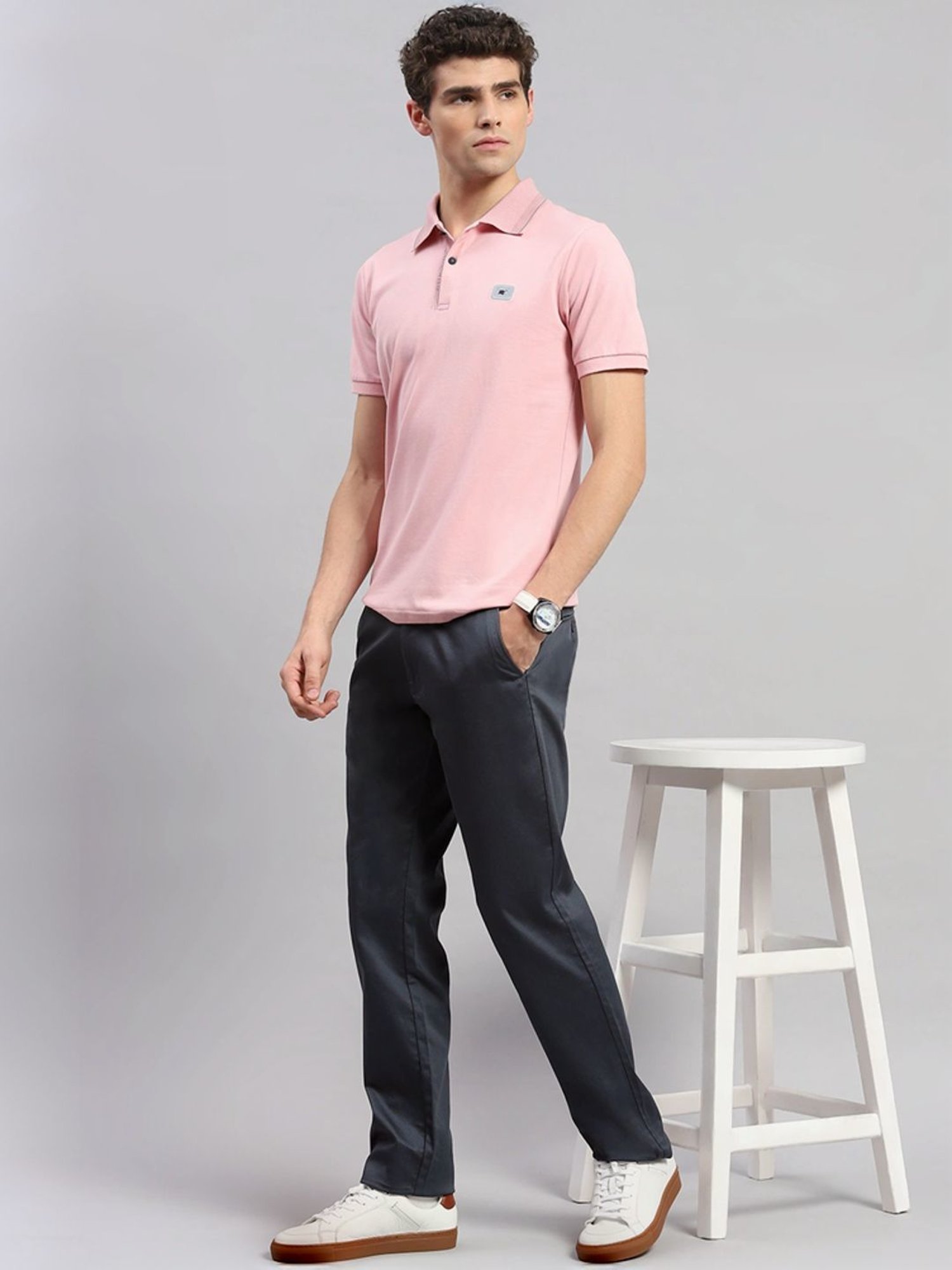 Monte Carlo Pink Regular Fit Polo T-Shirt