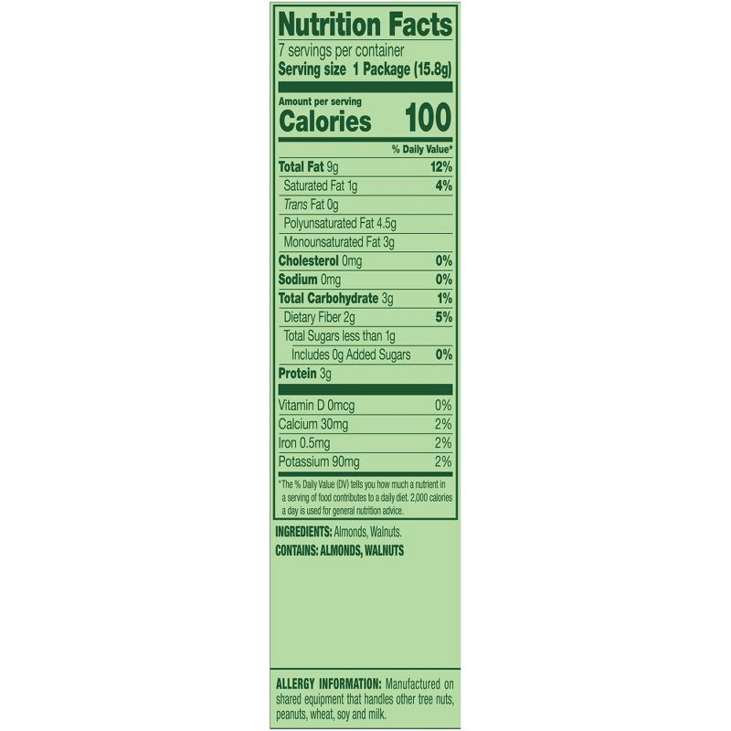 Emerald Natural Walnuts and Almonds 100 Calorie Packs - 3.92oz/7ct