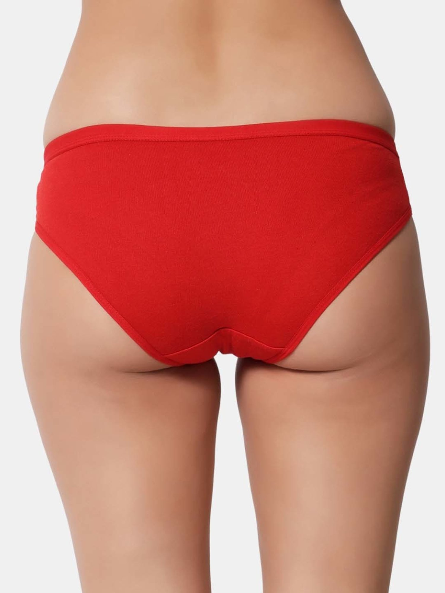 Bleeding Heart Red & Maroon Plain Panties - Pack Of 2