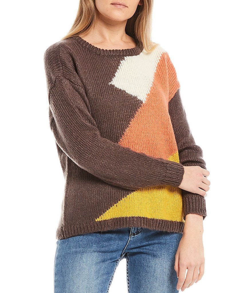 O'Neill Long-Sleeve Perrie Color-Block Pullover Sweater