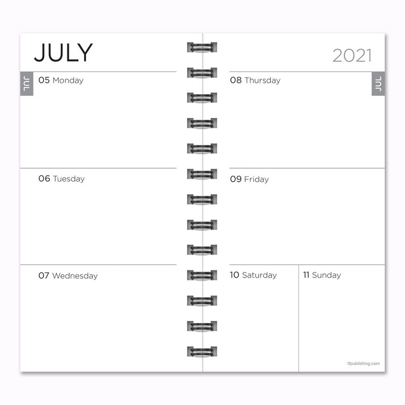 2021-22 Academic Planner 3.5" x 6" Pine Green Daily/Weekly/Monthly - The Time Factory