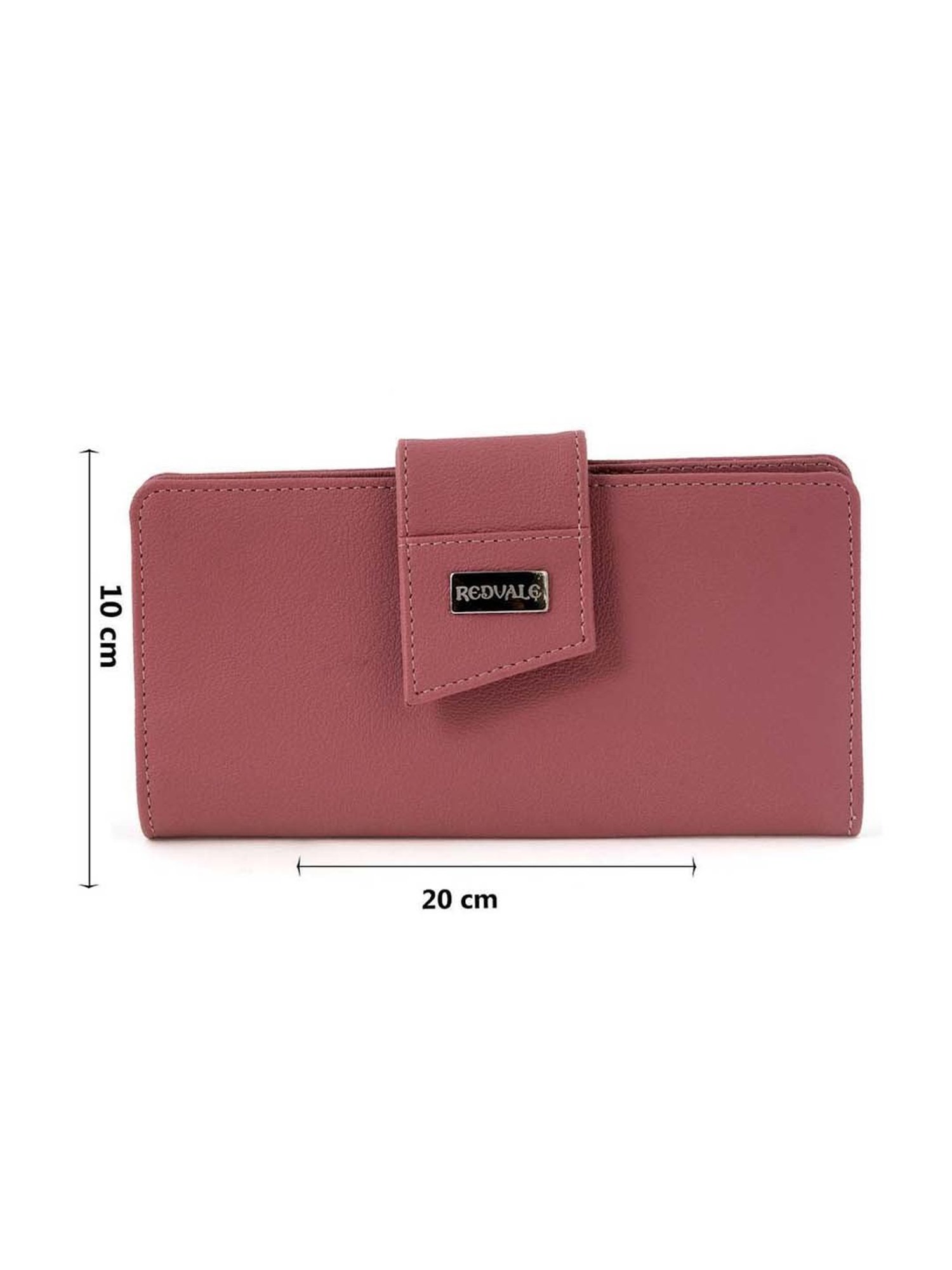 REDVALE Pink Solid Bi-Fold Wallet for Women