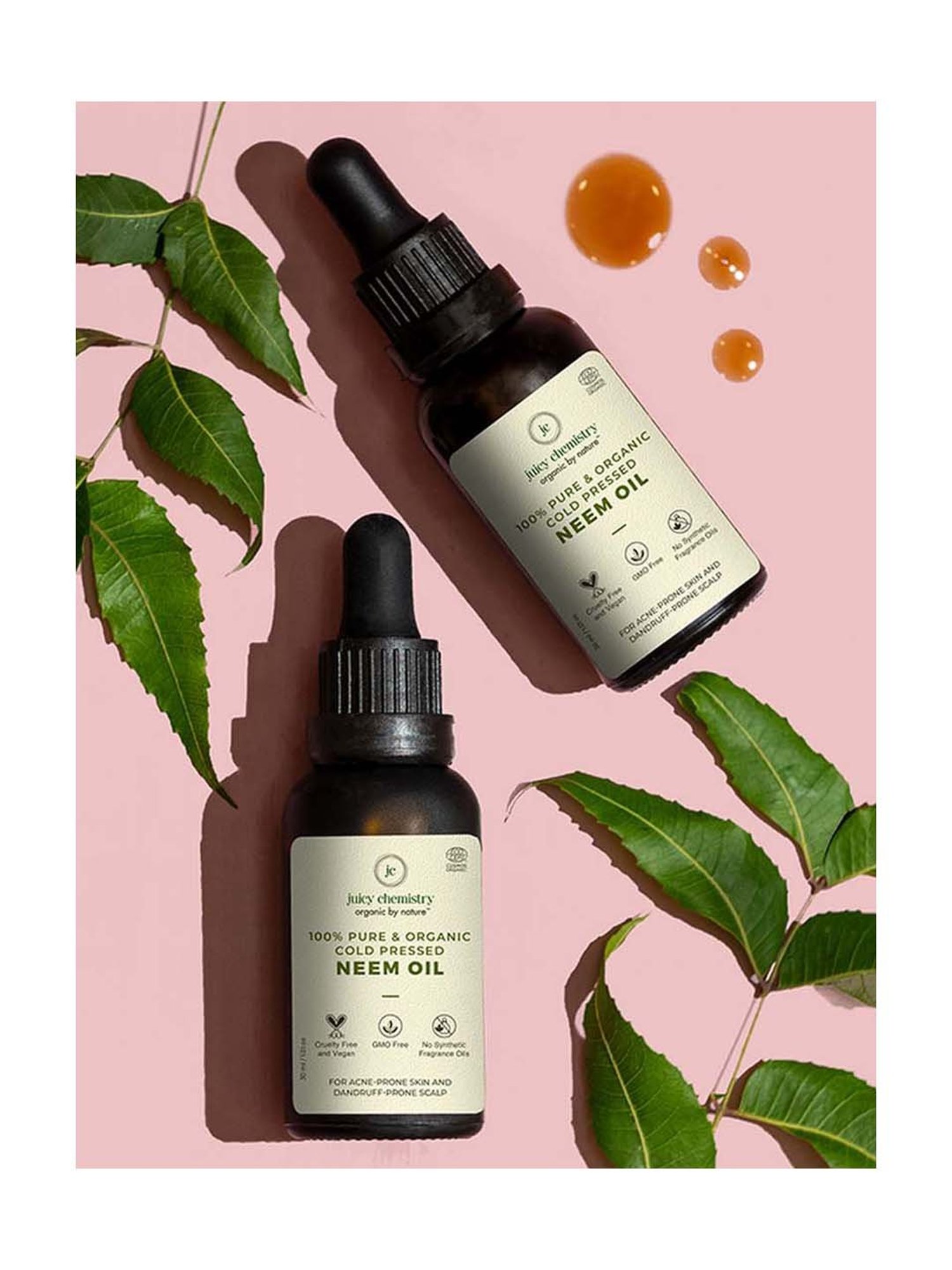 Juicy Chemistry Neem Cold Pressed Carrier Oil - 30 ml