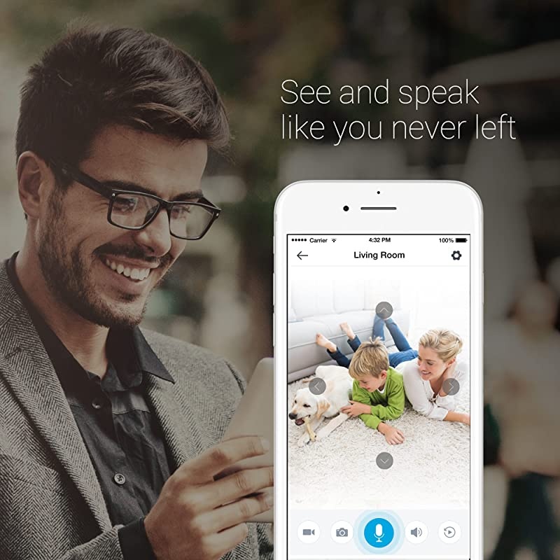 Sight 180 C 180&deg; Wide Angle 1080p Full HD Wireless Home Security IP Camera Night Vision and Two Way Audio - Cloud Service Available