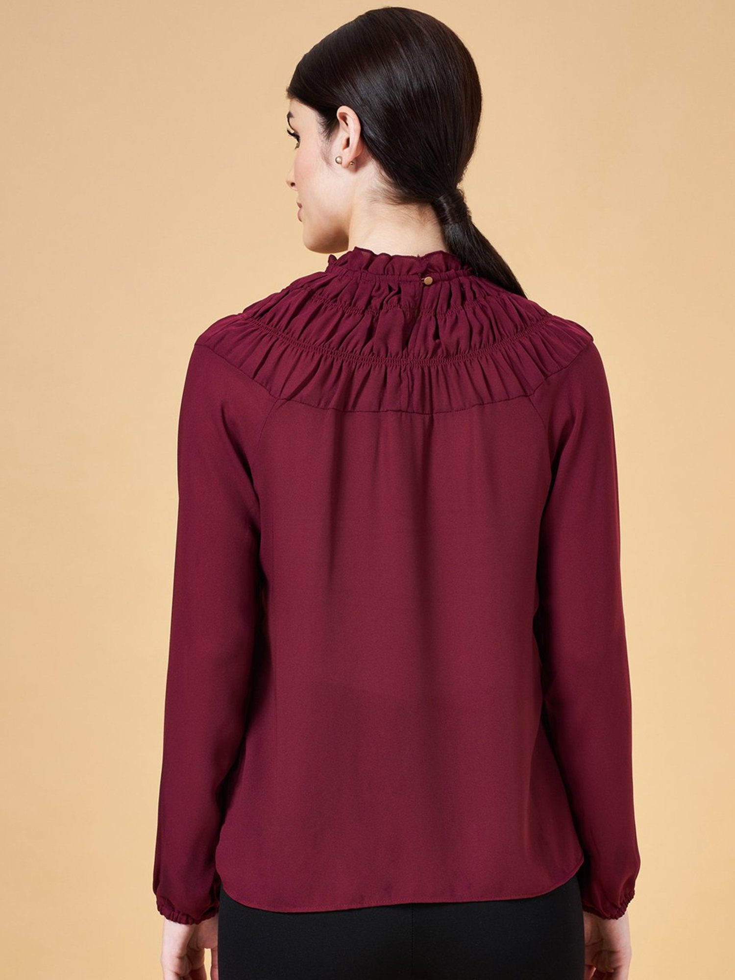 Annabelle by Pantaloons Wine Regular Fit Top