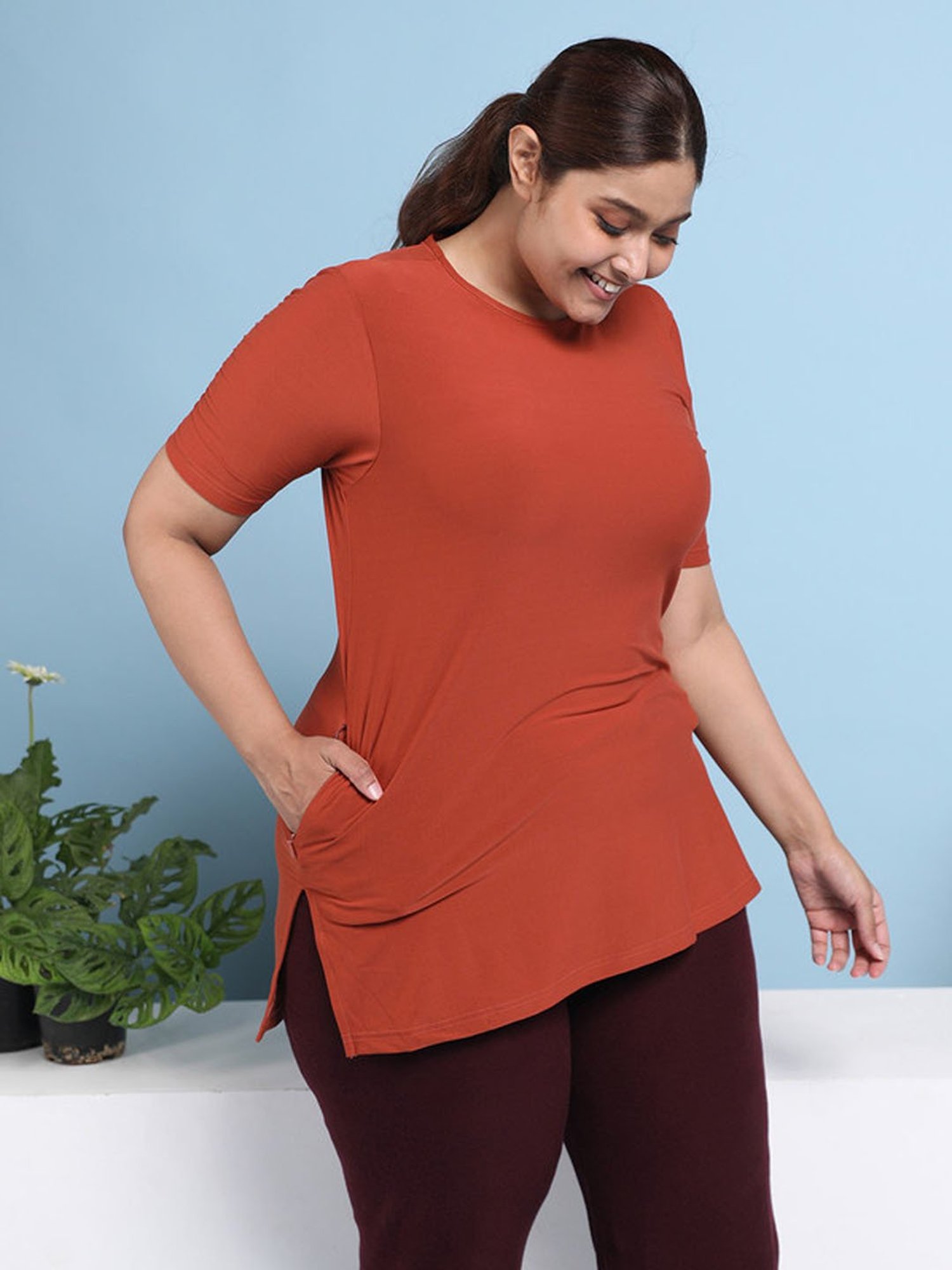 BlissClub Rust The Breezy Kur-Tee