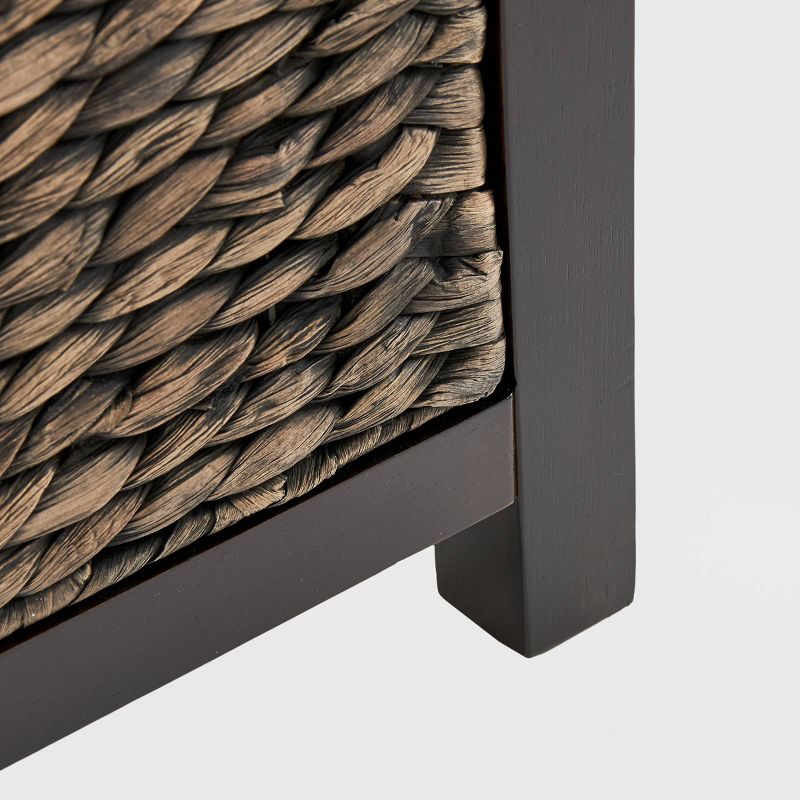 Wilson Storage Trunk Rustic Wicker Black - ClickDecor