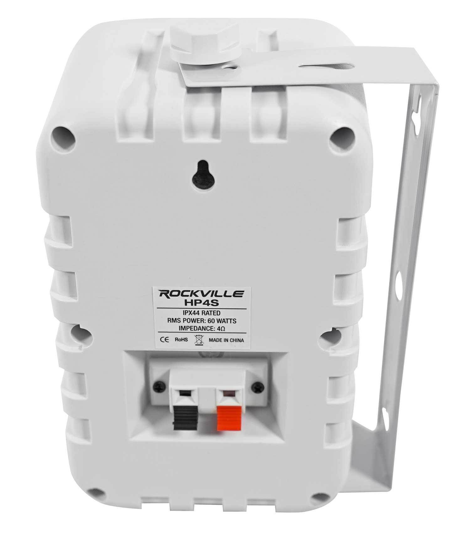 Pair Rockville HP4S 4" Outdoor/Indoor Home Theater Speakers w/ Swivel Bracket